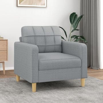 Vidaxl Fotelja, svijetlosiva, 60 cm, tkanina za presvlačenje