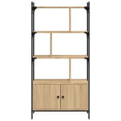 Vidaxl Biblioteka s vratima Sonoma hrast 76,5x30x154,5 cm Konstruirano drvo