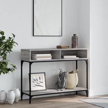 Vidaxl Konzolni stolić, sivi hrast sonoma, 100x30,5x75 cm