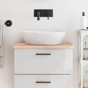 Vidaxl Radna ploča za kupaonicu 60x40x2 cm Neobrađeno puno drvo