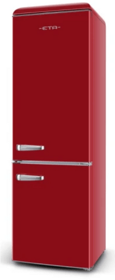 ETA Storio retro kombinirani hladnjak, 216 l, 84 l, crvena