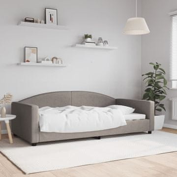 Vidaxl Sofa na razvlačenje, taupe, 100x200 cm, presvlaka od tkanine