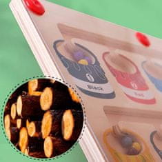 Netscroll 2x Labirint boja, drvena didaktička magnetna igra za koordinaciju ruku, učenje boja i brojeva, razvoj fine motorike, Montessori igra za djecu, SortBoard, 2