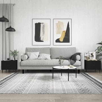 Vidaxl Klub stolići, set od 2, crni, 50x50x40 cm
