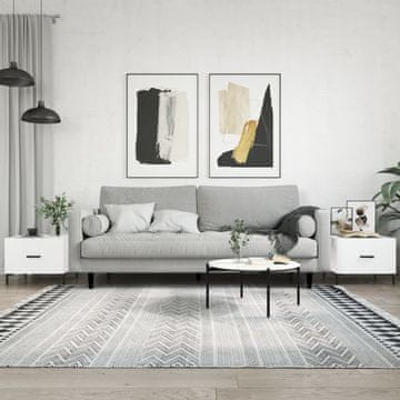 Vidaxl Klub stolići, set od 2, sjajno bijela, 50x50x40 cm