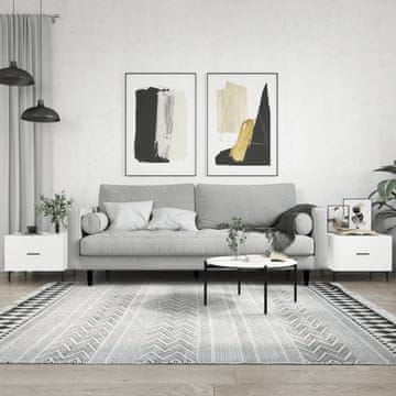 Vidaxl Klub stolići, set od 2, sjajno bijela, 50x50x40 cm