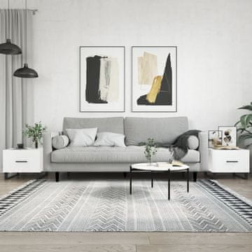 Vidaxl Klub stolići, set od 2, sjajno bijela, 50x50x40 cm