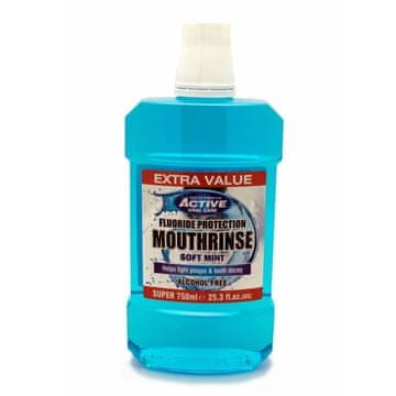 Beauty Formulas Active Oral Care Soft Mint fluoridna vodica za ispiranje usta - bez alkohola 750 ml