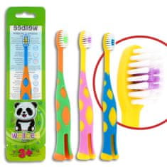 BE Kids (3+) putna mekana četkica za zube (folija) - miks boja 1 kom.