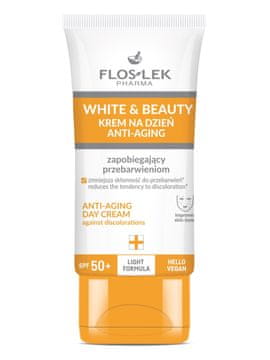 FLOS-LEK Dnevna krema protiv starenja za sprječavanje promjene boje kože SPF50+ White&Beauty 50 ml