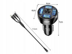 Malatec 4x USB 3.0 brzi automobil punjač 12-32V s LED 3A + kabelom za punjenje