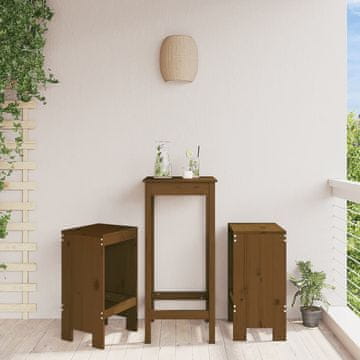 Vidaxl Barske stolice, set od 2, medeno smeđe, 40x36x75 cm, bor