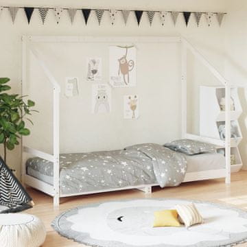Vidaxl Okvir za dječji krevet bijeli 80x200 cm borovina