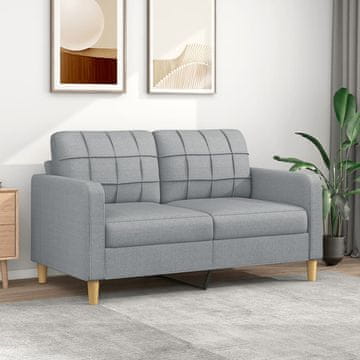 Vidaxl Dvosjed Kauč Svijetlo siva 140 cm Presvlaka od tkanine