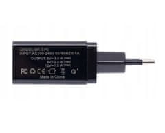 Kraft&Dele 4x USB 3.0 brzi punjač 220V sa LED 3.1A crni