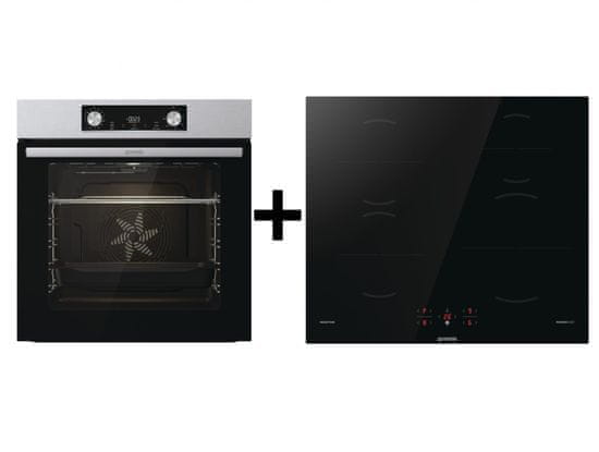 Gorenje Jump Indukcijski set BO6737E02X pećnica + GI640BSC ploča