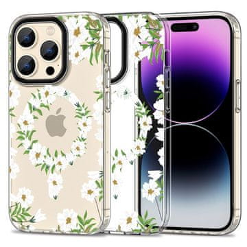 Tech-protect Magmood MagSafe maska za iPhone 15 Pro Max, white daisy