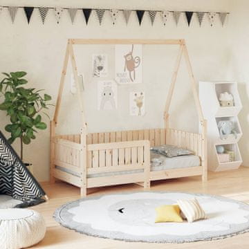Vidaxl Okvir za dječji krevet 70x140 cm borovina