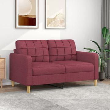 Vidaxl Dvosjed Kauč Vino Crvena 140 cm Presvlaka od tkanine