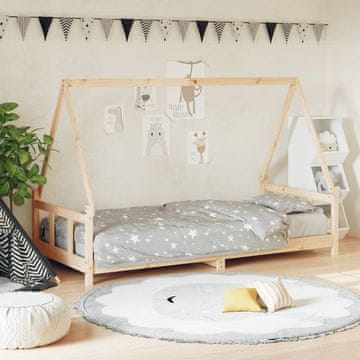 Vidaxl Okvir za dječji krevet 90x190 cm Masivni borov drvo
