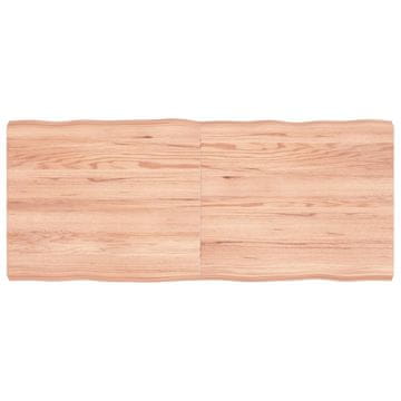 Vidaxl Stolna ploča svjetlosmeđa 140x60x(2-6) cm obrađena hrastovina