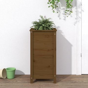 Vidaxl Vrtna žardinjera boje meda 40x40x78 cm masivni borov drvo