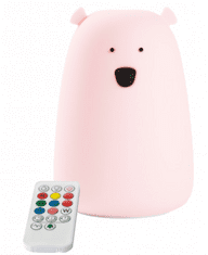 Rabbit&Friends meko svjetlo, medvjed, ružičasta, USB-C punjenje (730)
