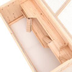 Vidaxl Kavez za hrčka 89,5 x 45 x 45 cm Masivno drvo jele