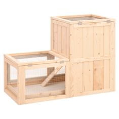 Vidaxl Kavez za hrčka 81x40x60 cm Masivno drvo jele