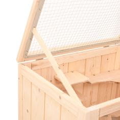 Vidaxl Kavez za hrčka 55x40x80 cm Masivno drvo jele