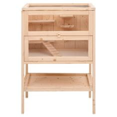 Vidaxl Kavez za hrčka 55x40x80 cm Masivno drvo jele