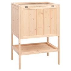 Vidaxl Kavez za hrčka 55x40x80 cm Masivno drvo jele