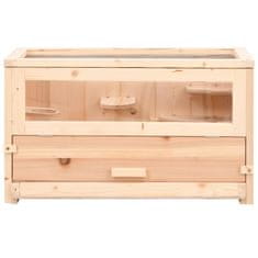 Vidaxl Kavez za hrčka 60x30x35 cm Masivno drvo jele