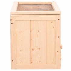 Vidaxl Kavez za hrčka 60x30x35 cm Masivno drvo jele