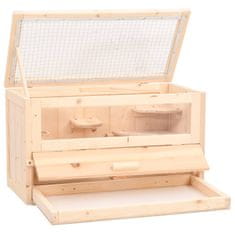 Vidaxl Kavez za hrčka 60x30x35 cm Masivno drvo jele