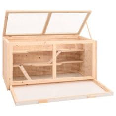 Vidaxl Kavez za hrčka 104x52x54 cm Masivno drvo jele
