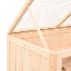 Vidaxl Kavez za hrčka 104x52x54 cm Masivno drvo jele