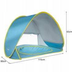 Malatec Popup poluotvoreni šator za plažu s bazenom 65x115x80cm