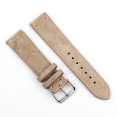 BStrap Suede Leather remen za Garmin Venu 2 Plus, beige