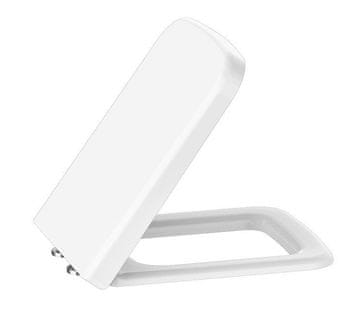 SAPHO BENE WC sjedalo, Soft Close, bijela/krom, Duroplast, 35,4x44,5 cm