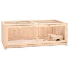 Vidaxl Kavez za hrčka 104x52x38 cm Masivno drvo jele