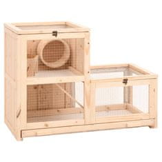 Vidaxl Kavez za hrčka 81x40x60 cm Masivno drvo jele