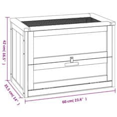 Vidaxl Kavez za hrčka 60x35,5x42 cm Masivno drvo jele