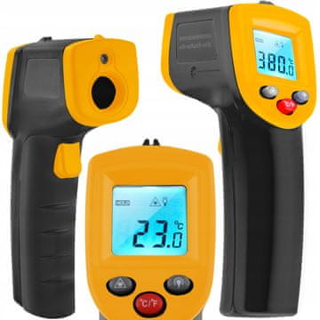 Verkgroup Digitalni laserski termometar na baterije s LCD-om do 380°C