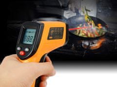Verkgroup Digitalni laserski termometar baterije s LCD do 380 ° C