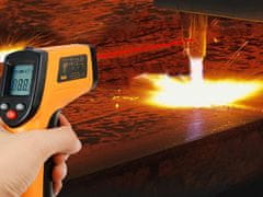 Verkgroup Digitalni laserski termometar baterije s LCD do 380 ° C