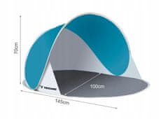 Malatec Popup šator za plažu 145x100x70cm tirkizno - sivi
