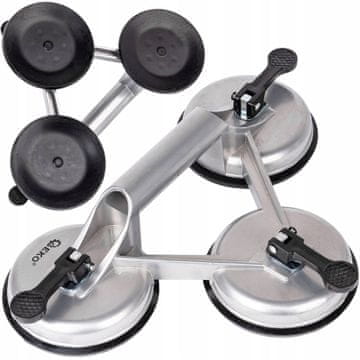 Powermat Aluminijska ručka s vakuumskim čašicama za pomicanje do 150 kg 3x 120 mm