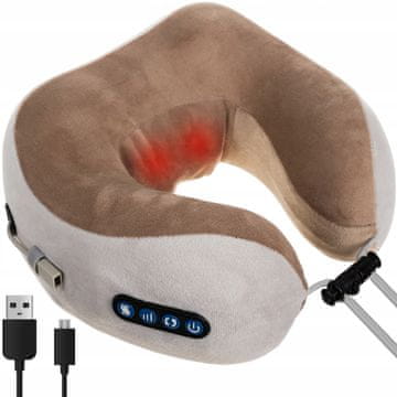 Malatec Bežična masaža i jastuk za grijanje za vrat USB - Memorijalna pjena