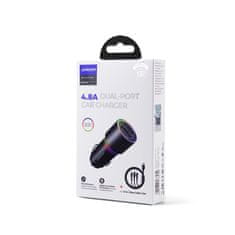 Joyroom JR-CL10 auto punjač 2x USB + kabel, crno